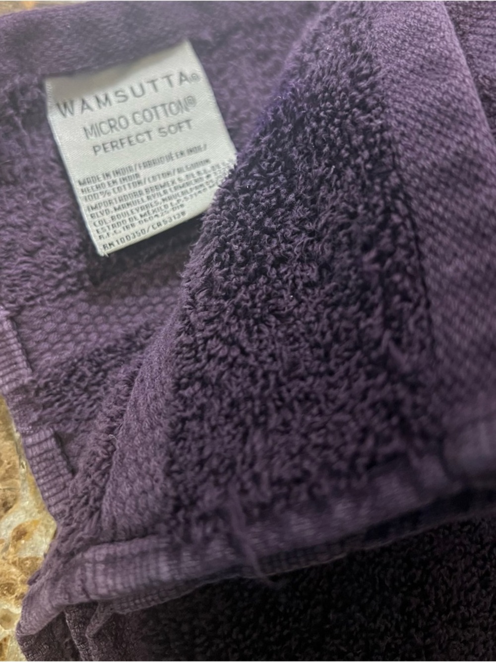 Wamsutta Plush Micro Cotton Bath & Hand Towels - Plum (2 ea.) - Picture 8 of 11